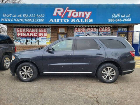 2016 Dodge Durango for sale at R Tony Auto Sales in Clinton Township MI