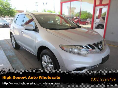 2013 Nissan Murano for sale at High Desert Auto Wholesale in Albuquerque NM
