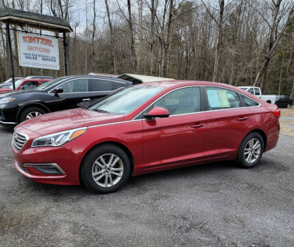2015 Hyundai Sonata for sale at Kintzel Motors in Pine Grove PA