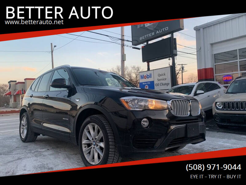2015 BMW X3 for sale at BETTER AUTO in Attleboro MA