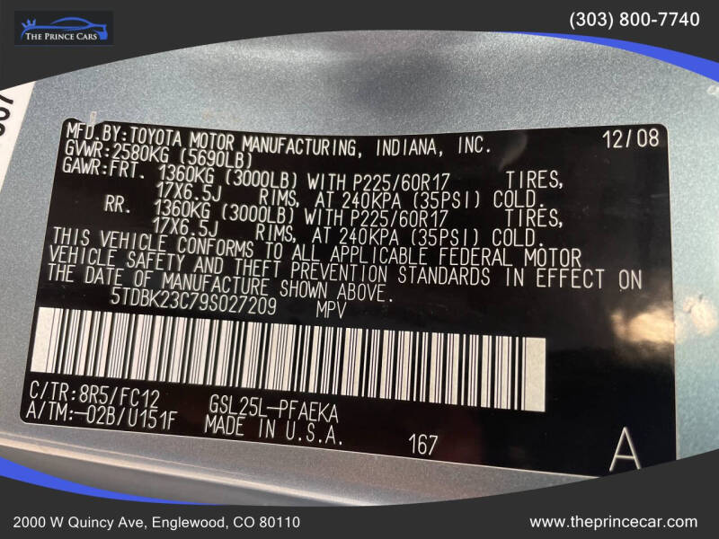 2009 Toyota Sienna LE 7-Passenger