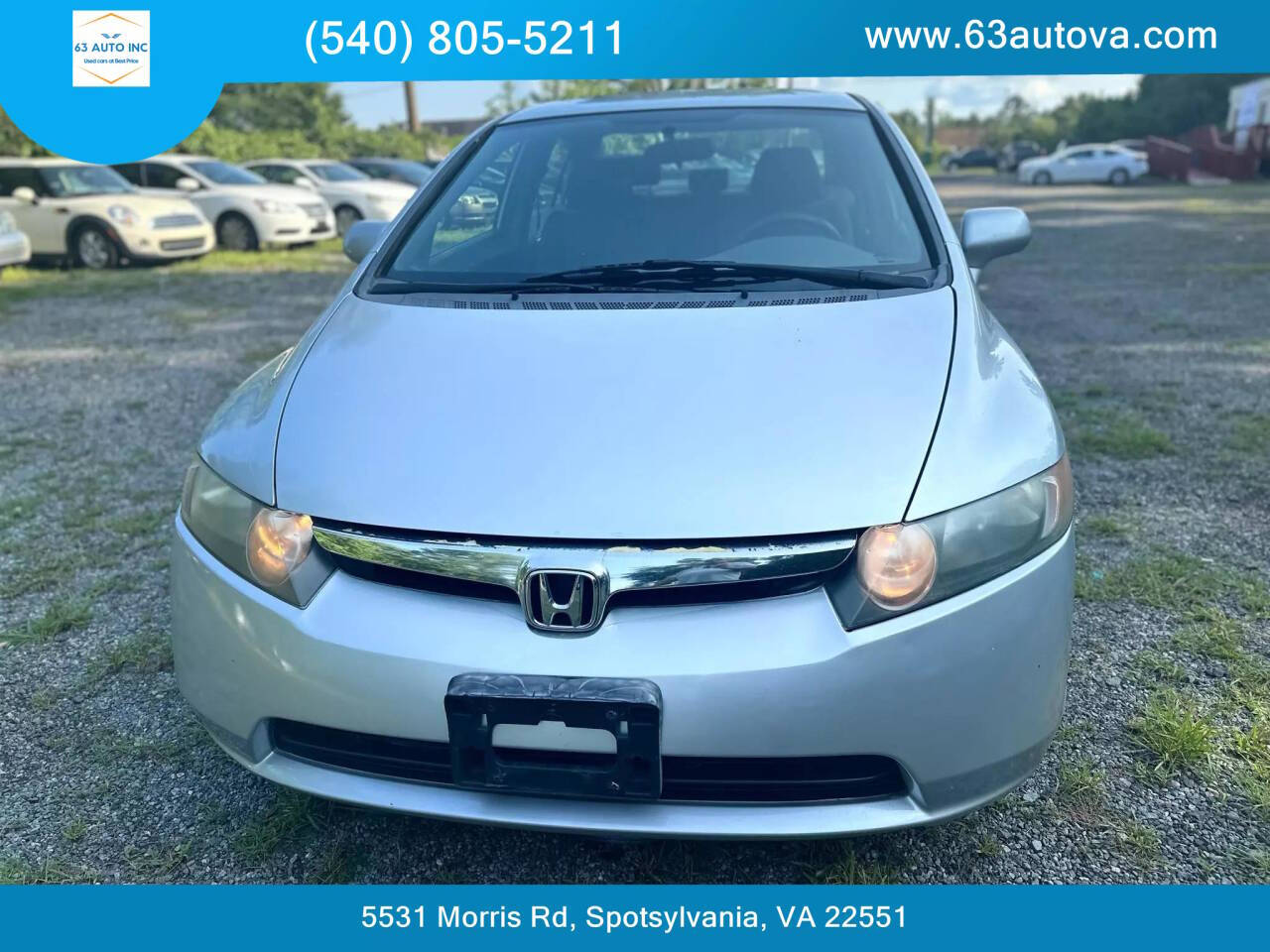 2008 Honda Civic for sale at 63 Auto Inc in Spotsylvania, VA