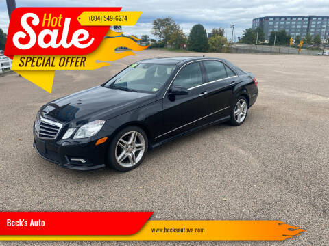 2011 Mercedes-Benz E-Class for sale at Beck's Auto in Chesterfield VA