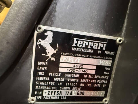 1986 Ferrari Testarossa