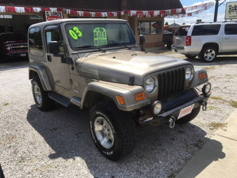 2003 Jeep Wrangler for sale at G LONG'S AUTO EXCHANGE in Brazil IN