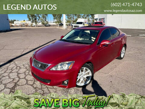 2013 Lexus IS 250 for sale at LEGEND AUTOS in Peoria AZ