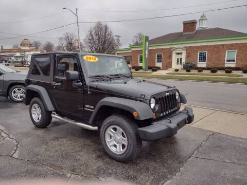 2012 Jeep Wrangler for sale at BELLEFONTAINE MOTOR SALES in Bellefontaine OH