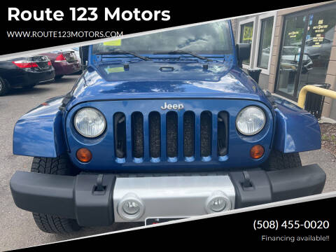 2010 Jeep Wrangler Unlimited for sale at Route 123 Motors in Norton MA
