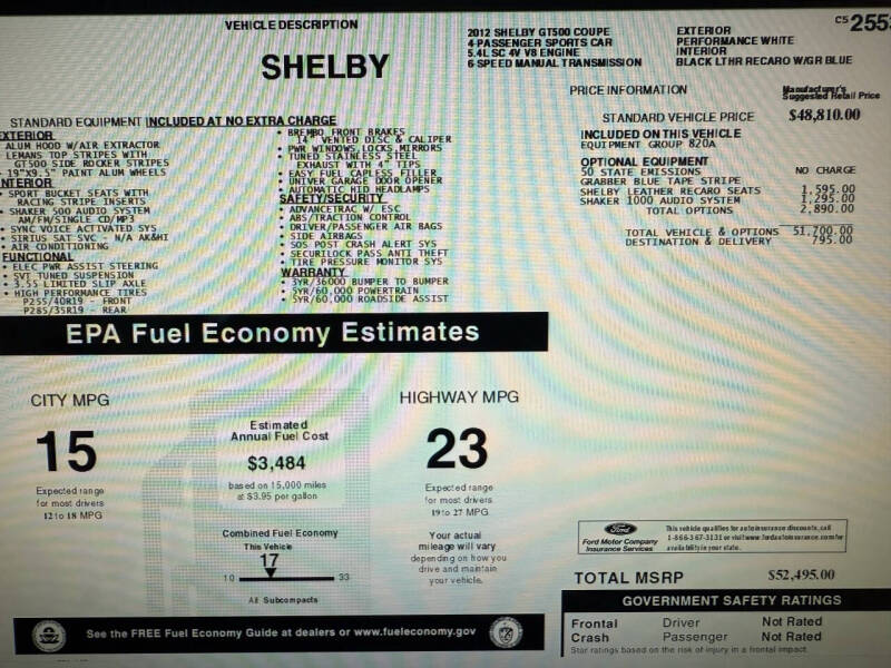 2012 Ford Shelby GT500