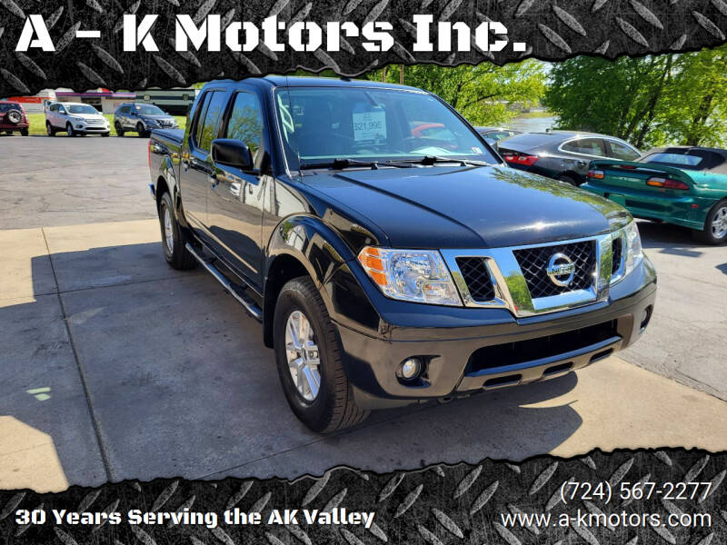 2018 Nissan Frontier for sale at A - K Motors Inc. in Vandergrift PA