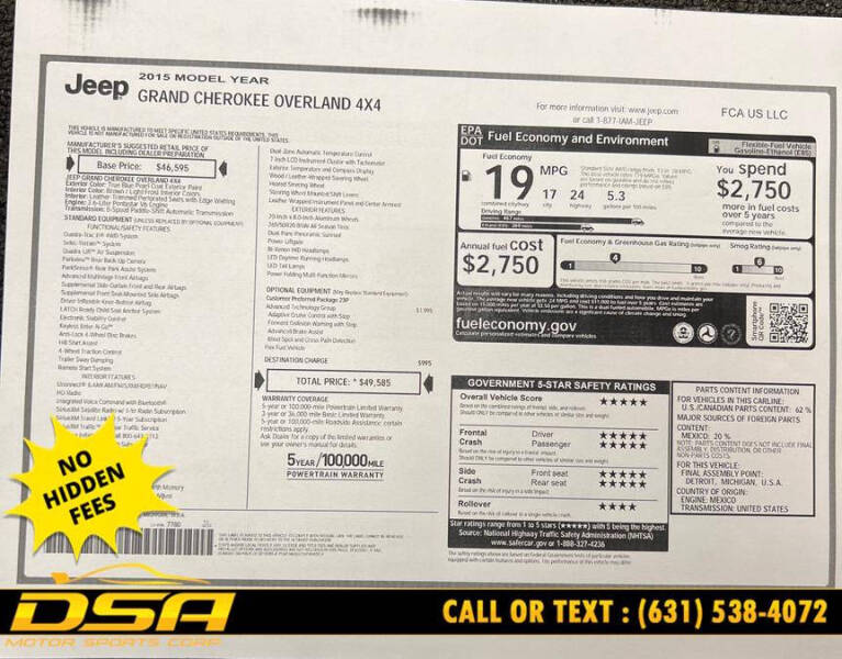 2015 Jeep Grand Cherokee Overland