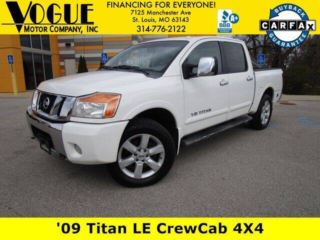 2009 Nissan Titan for sale at Vogue Motor Company Inc in Saint Louis MO