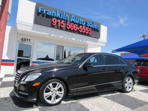 2013 Mercedes-Benz E-Class for sale at Franklin Auto Sales in El Paso TX