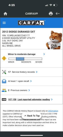 2012 Dodge Durango SXT