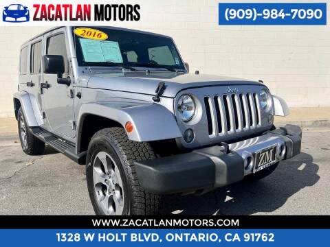 2016 Jeep Wrangler Unlimited for sale at Ontario Auto Square in Ontario CA