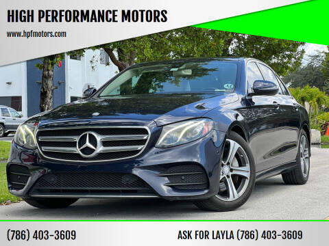 2017 Mercedes-Benz E-Class for sale at HIGH PERFORMANCE MOTORS in Hollywood FL