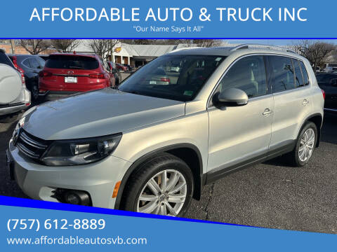 2015 Volkswagen Tiguan for sale at AFFORDABLE AUTO & TRUCK INC in Virginia Beach VA
