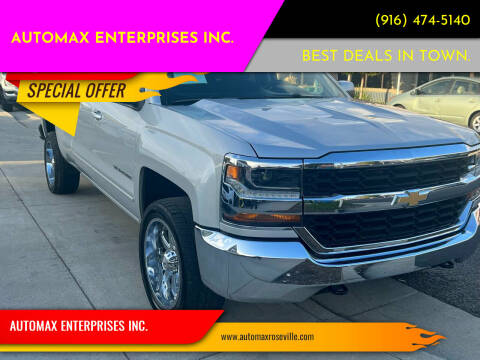 2018 Chevrolet Silverado 1500 for sale at AUTOMAX ENTERPRISES INC. in Roseville CA