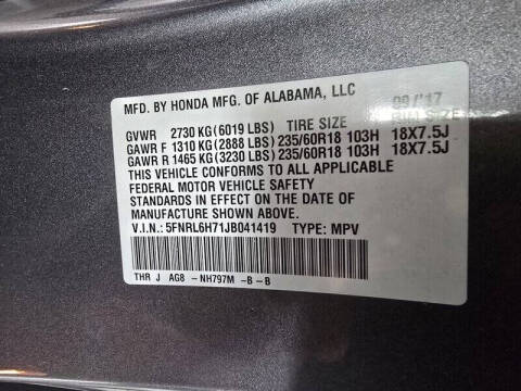2018 Honda Odyssey EX-L