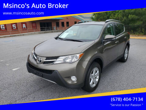 2014 Toyota RAV4 for sale at Msinco's Auto Broker in Snellville GA