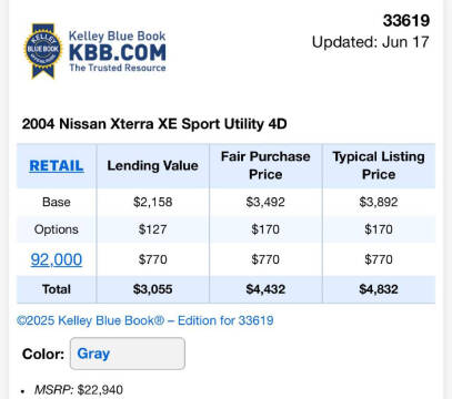 2004 Nissan Xterra XE