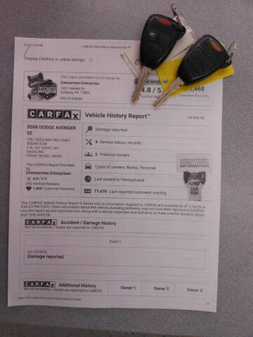 2008 Dodge Avenger SE