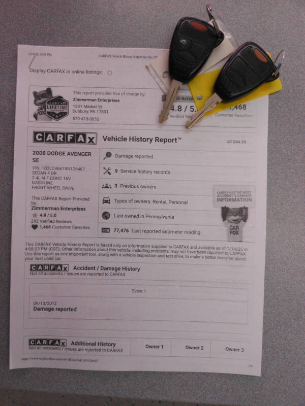 2008 Dodge Avenger SE