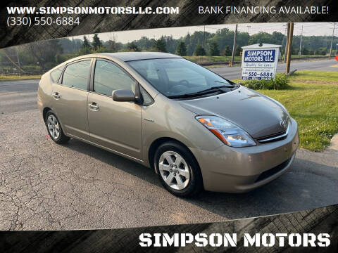 2007 Toyota Prius for sale at SIMPSON MOTORS in Youngstown OH