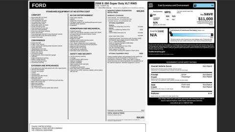 2008 Ford E-Series E-350 SD XLT