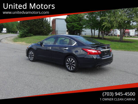 2017 Nissan Altima for sale at United Motors in Fredericksburg VA