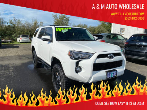 2018 Toyota 4Runner for sale at A & M Auto Wholesale in Tillamook OR