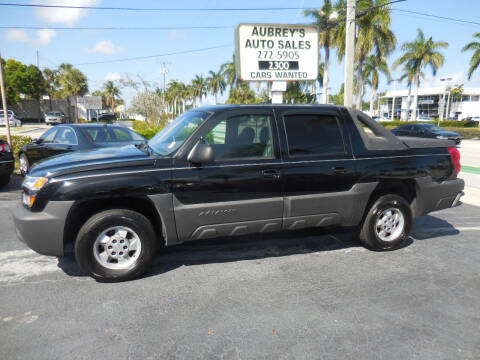 2002 Chevrolet Avalanche for sale at Aubrey's Auto Sales in Delray Beach FL