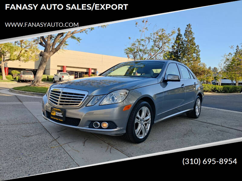 2010 Mercedes-Benz E-Class for sale at FANASY AUTO SALES/EXPORT in Yorba Linda CA