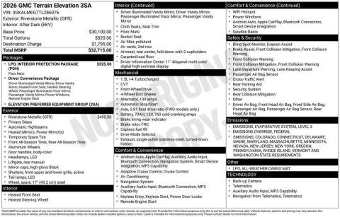 2026 GMC Terrain Elevation