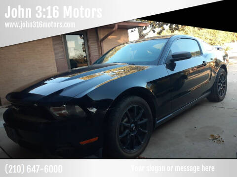 2011 Ford Mustang for sale at John 3:16 Motors in San Antonio TX