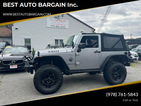 2014 Jeep Wrangler for sale at BEST AUTO BARGAIN inc. in Lowell MA