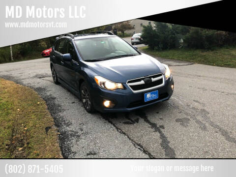 2013 Subaru Impreza for sale at MD Motors LLC in Williston VT