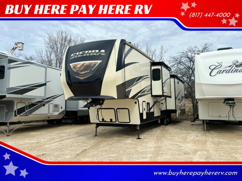 2019 Forest River Sierra 368FBDS for sale at BUY HERE PAY HERE RV in Burleson TX