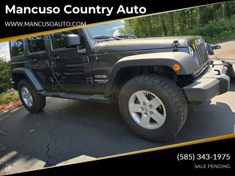 2017 Jeep Wrangler Unlimited for sale at Mancuso Country Auto in Batavia NY