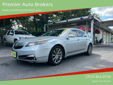 2014 Acura TL for sale at Premier Auto Brokers in Virginia Beach VA