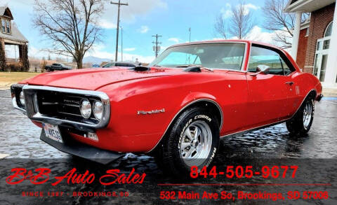1968 Pontiac Firebird for sale at B & B Auto Sales in Brookings SD