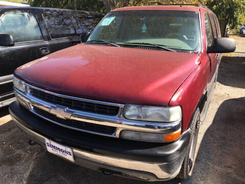 2002 Chevrolet Suburban for sale at Simmons Auto Sales in Denison TX