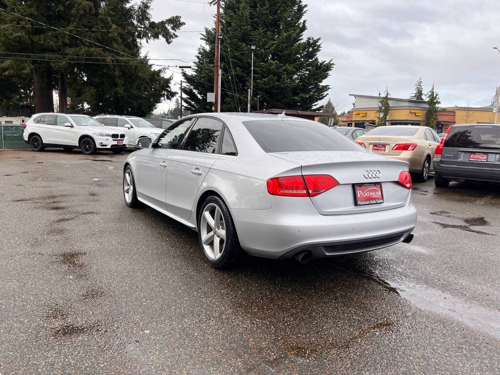 2012 Audi A4 for sale at PLATINUM AUTO SALES INC in Lacey, WA