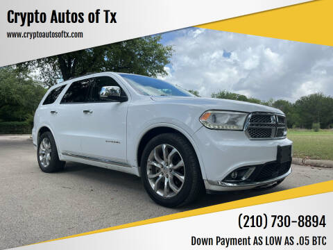 2016 Dodge Durango for sale at Crypto Autos of Tx in San Antonio TX