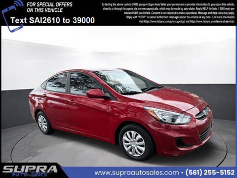 2016 Hyundai Accent for sale at SUPRA AUTO SALES in Riviera Beach FL