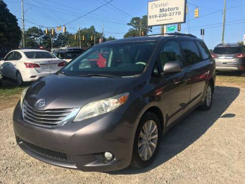 2012 Toyota Sienna for sale at Deme Motors in Raleigh NC