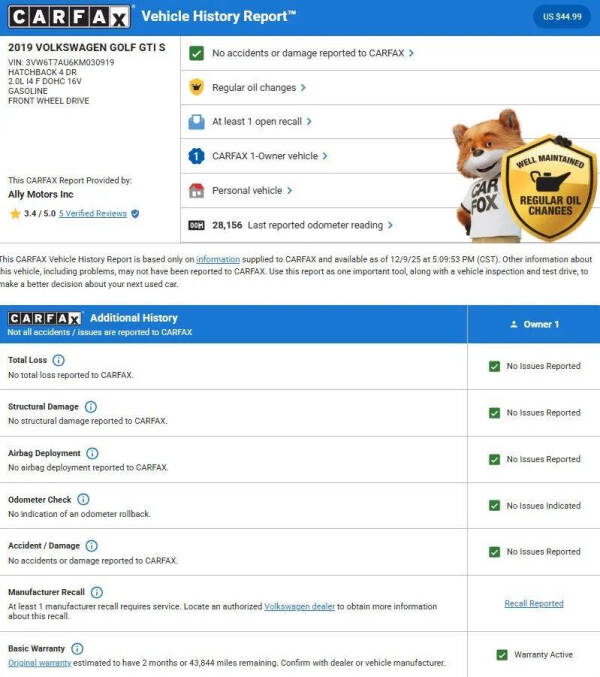 2019 Volkswagen Golf GTI