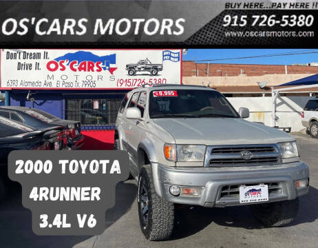 2000 Toyota 4Runner for sale at Os'Cars Motors in El Paso TX