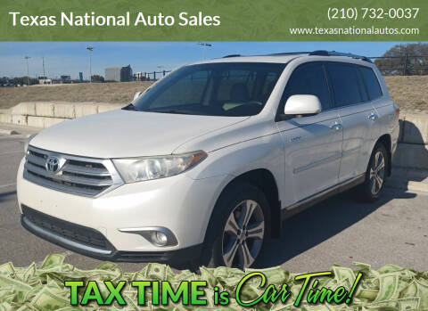 2013 Toyota Highlander for sale at Texas National Auto Sales in San Antonio TX