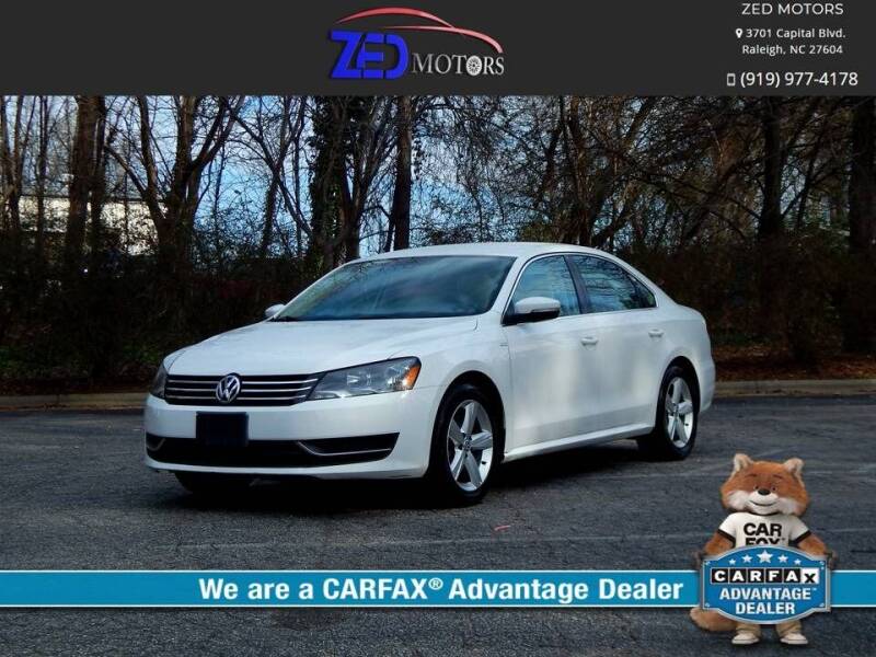 2014 Volkswagen Passat for sale at Zed Motors in Raleigh NC